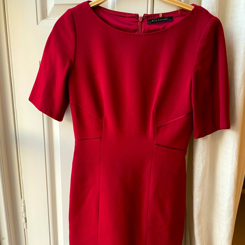 Burgundy red Elie Tahari dress